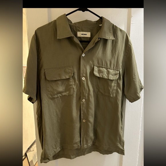 Buck Mason Draped Linen Deuce Camp Shirt - Picture 1 of 3